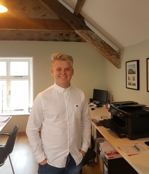 Lewis during his Work Experience week with slemish design studio architects 